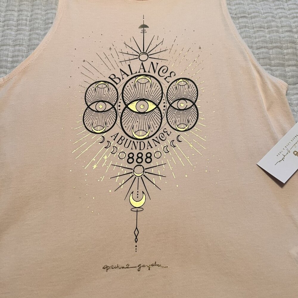 NWT Spiritual Gangster 888 Balance Jade Muscle Tank
